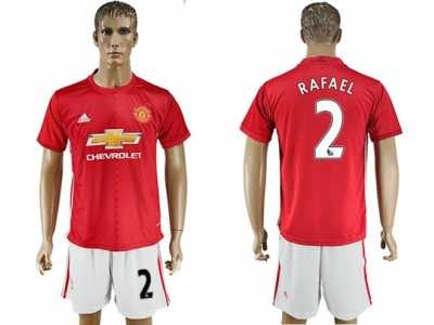 Manchester United #2 Rafael Red Home Soccer Club Jersey