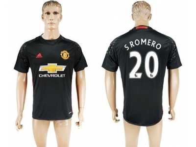 Manchester United #20 Sromero Black Goalkeeper Soccer Club Jersey 2