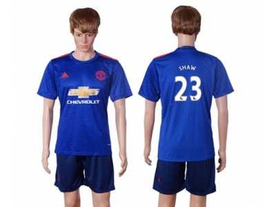 Manchester United #23 Shaw Away Soccer Club Jersey 1
