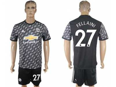 Manchester United #27 Fellaini Black Soccer Club Jersey