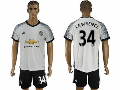 Manchester United #34 Lawrence White Soccer Club Jersey