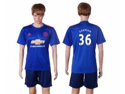 Manchester United #36 Darmian Away Soccer Club Jersey 1
