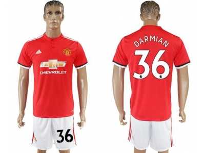 Manchester United #36 Darmian Red Home Soccer Club Jersey 1