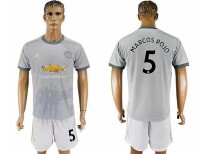 Manchester United #5 Marcos Rojo Sec Away Soccer Club Jersey 1