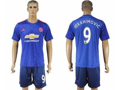 Manchester United #9 Ibrahimovic Away Soccer Club Jersey 1