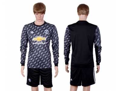 Manchester United Blank Away Long Sleeves Soccer Club Jersey