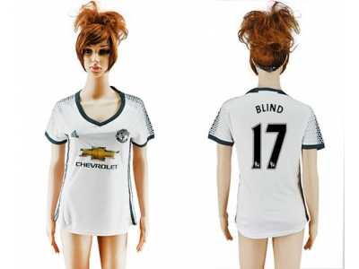 Women's Manchester United #17 Blind Sec Away Soccer Club Jersey