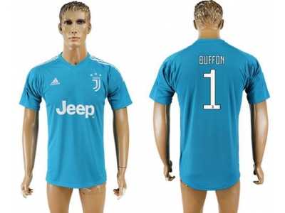 Juventus #1 Buffon Light Blue Soccer Club Jersey