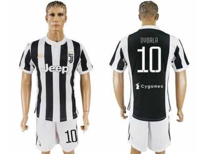 Juventus #10 Dybala White Soccer Club Jersey
