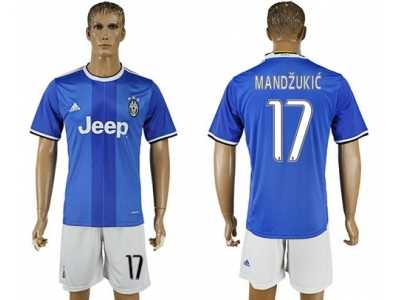 Juventus #17 Mandzukic Away Soccer Club Jersey 3