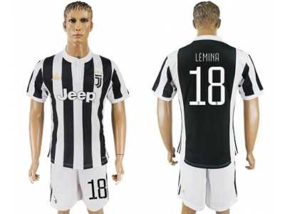 Juventus #18 Lemina Home Soccer Club Jersey