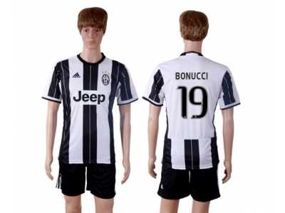 Juventus #19 Bonucci Home Soccer Club Jersey 3