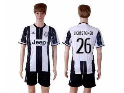Juventus #26 Lichtsteiner Home Soccer Club Jersey 1