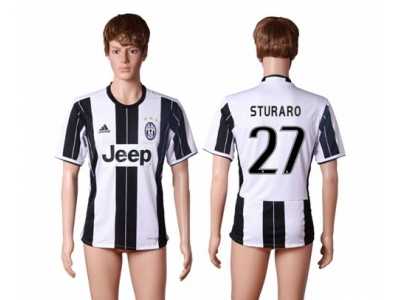 Juventus #27 Sturaro Home Soccer Club Jersey 3