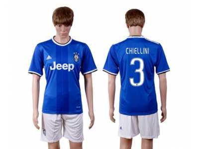 Juventus #3 Chiellini Away Soccer Club Jersey 2