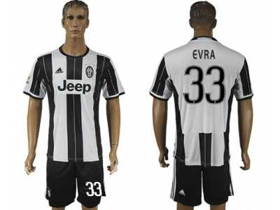 Juventus #33 Evra Home Soccer Club Jersey 1