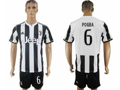 Juventus #6 Pogba Home Soccer Club Jersey 1