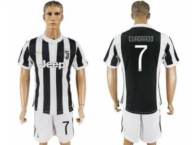 Juventus #7 Cuadrado Home Soccer Club Jersey