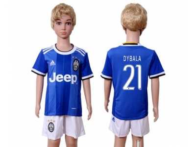 Juventus #21 Dybala Away Kid Soccer Club Jersey1