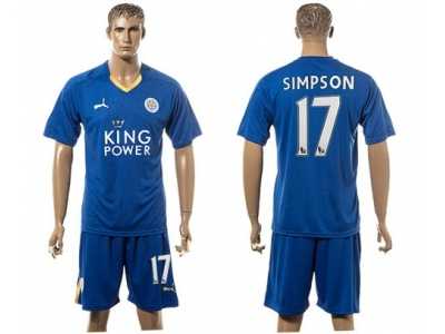 Leicester City #17 Simpson Home Soccer Club Jersey 1
