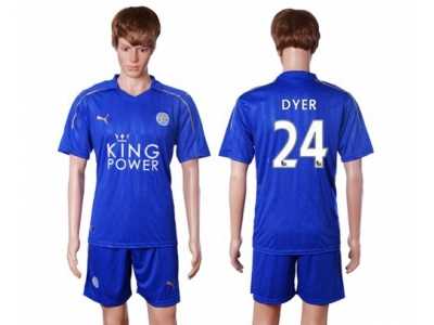 Leicester City #24 Dyer Home Soccer Club Jersey