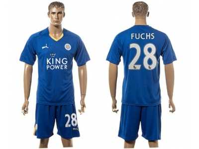 Leicester City #28 Fuchs Home Soccer Club Jersey 1