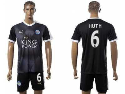 Leicester City #6 Huth Away Soccer Club Jersey