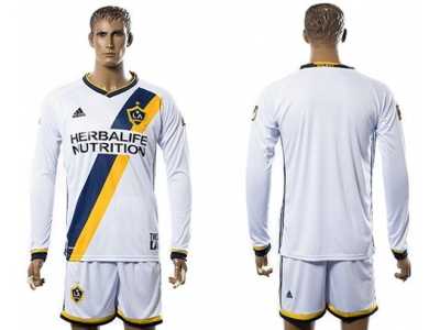 Los Angeles Galaxy Blank Home Long Sleeves Soccer Club Jersey