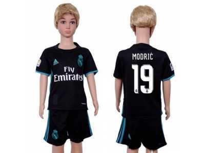 Real Madrid #19 Modric Away Kid Soccer Club Jersey