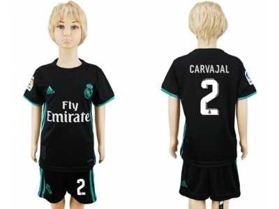 Real Madrid #2 Carvajal Away Kid Soccer Club Jersey1