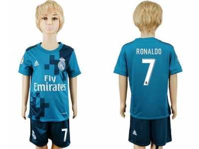 Real Madrid #7 Ronaldo Sec Away Kid Soccer Club Jersey