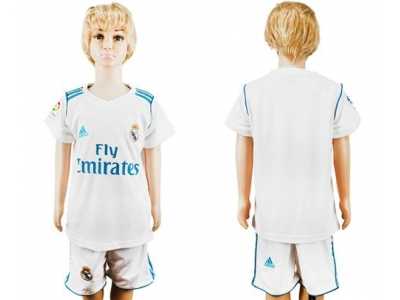 Real Madrid Blank White Home Kid Soccer Club Jersey1