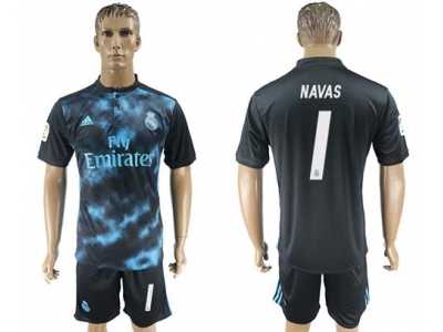 Real Madrid #1 Navas Away Soccer Club Jersey 3