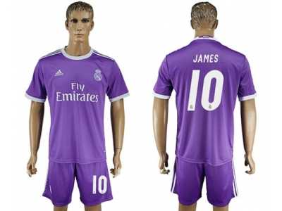 Real Madrid #10 James Away Soccer Club Jersey5