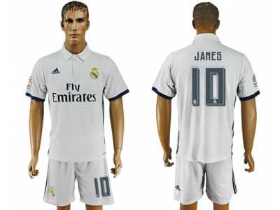 Real Madrid #10 James White Home Soccer Club Jersey4