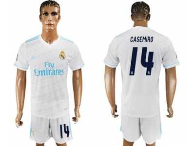 Real Madrid #14 Casemiro White Home Soccer Club Jersey 2