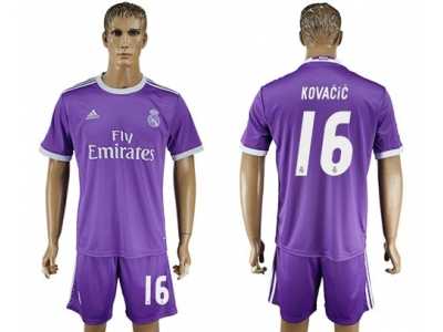 Real Madrid #16 Kovacic Away Soccer Club Jersey3
