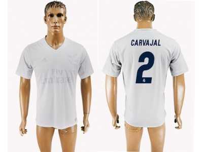 Real Madrid #2 Carvajal Marine Environmental Protection Home Soccer Club Jersey 1