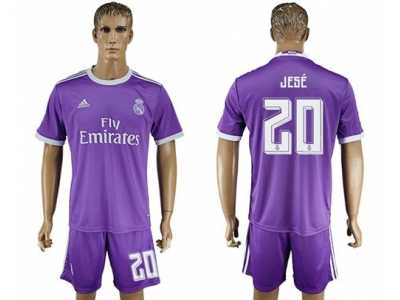 Real Madrid #20 Jese Away Soccer Club Jersey2