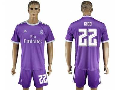 Real Madrid #22 Isco Away Soccer Club Jerse6