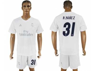 Real Madrid #31 R.Yanez Marine Environmental Protection Home Soccer Club Jersey