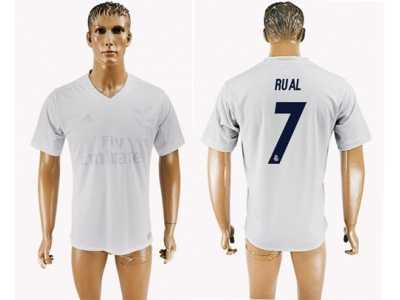 Real Madrid #7 Rual Marine Environmental Protection Home Soccer Club Jersey 1