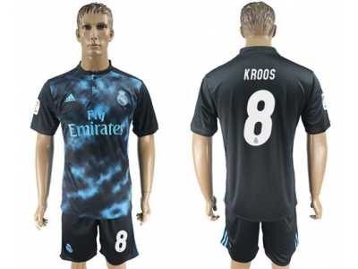 Real Madrid #8 Kroos Away Soccer Club Jersey 4