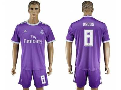 Real Madrid #8 Kroos Away Soccer Club Jersey6