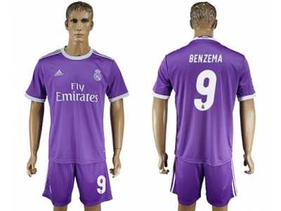 Real Madrid #9 Benzema Away Soccer Club Jersey 5