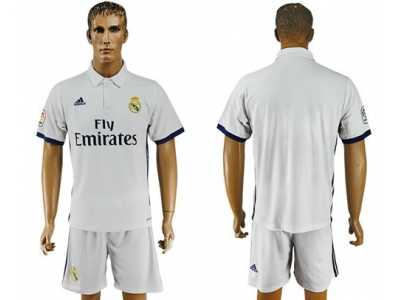 Real Madrid Blank White Home Soccer Club Jersey5