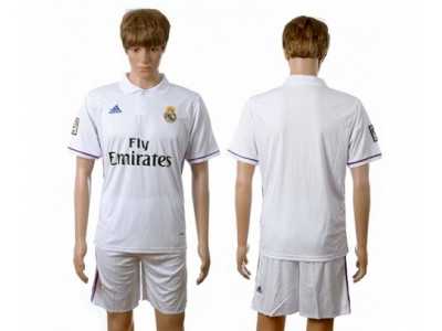 Real Madrid Blank White Home Soccer Club Jersey6