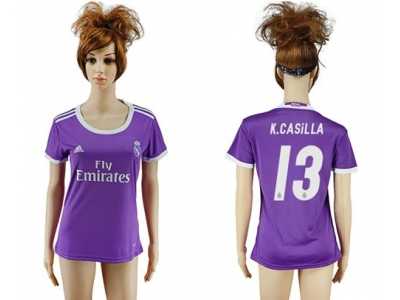 Women's Real Madrid #13 K.Casilla Away Soccer Club Jersey1