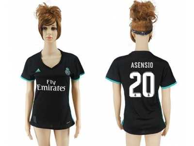 Women's Real Madrid #20 Asensio Away Soccer Club Jersey1
