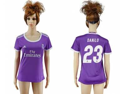 Women's Real Madrid #23 Danilo Away Soccer Club Jersey1